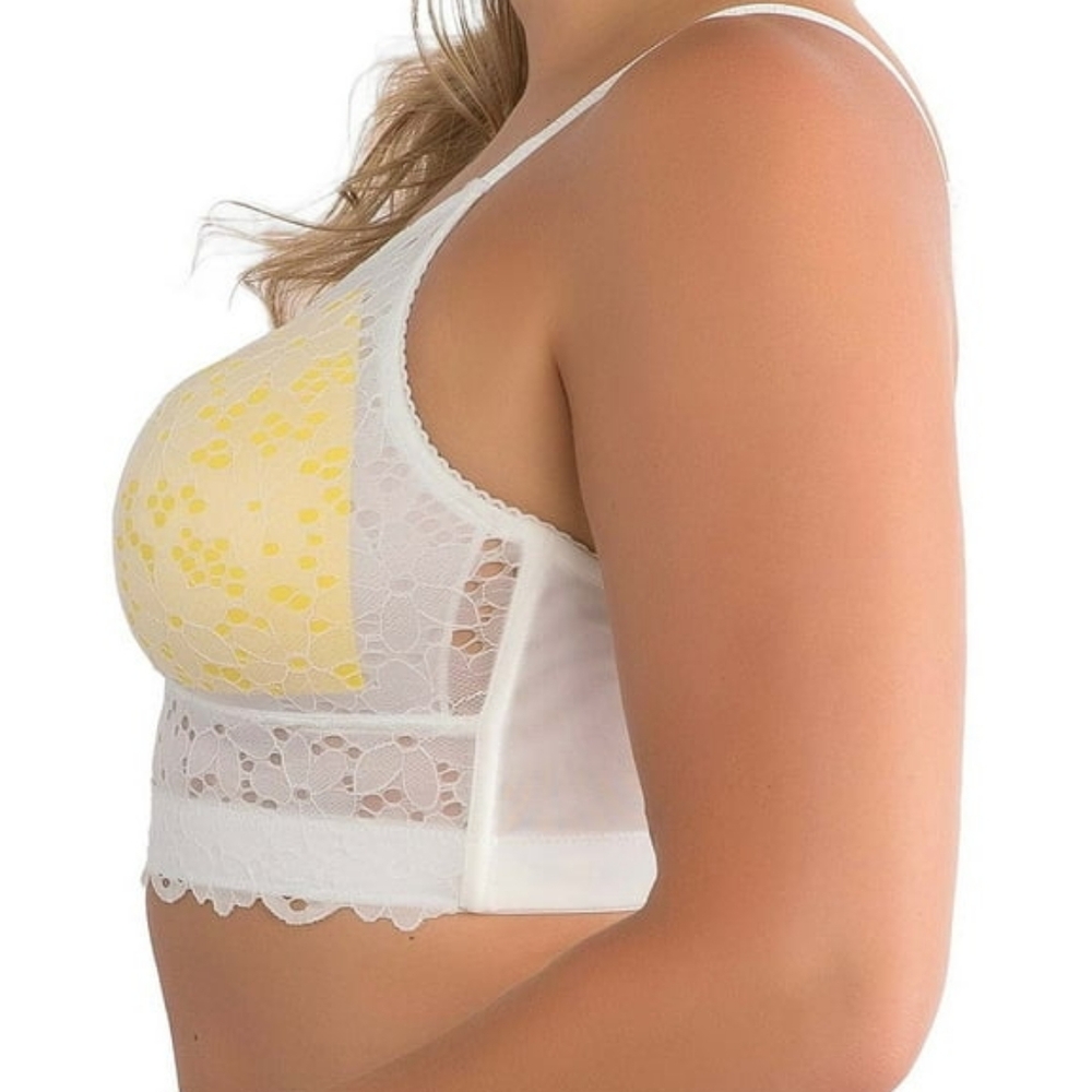 NWT - PARFAIT - Pearl White - Mia Daisy Wire-Free Longline Bralette - Picture 2 of 9